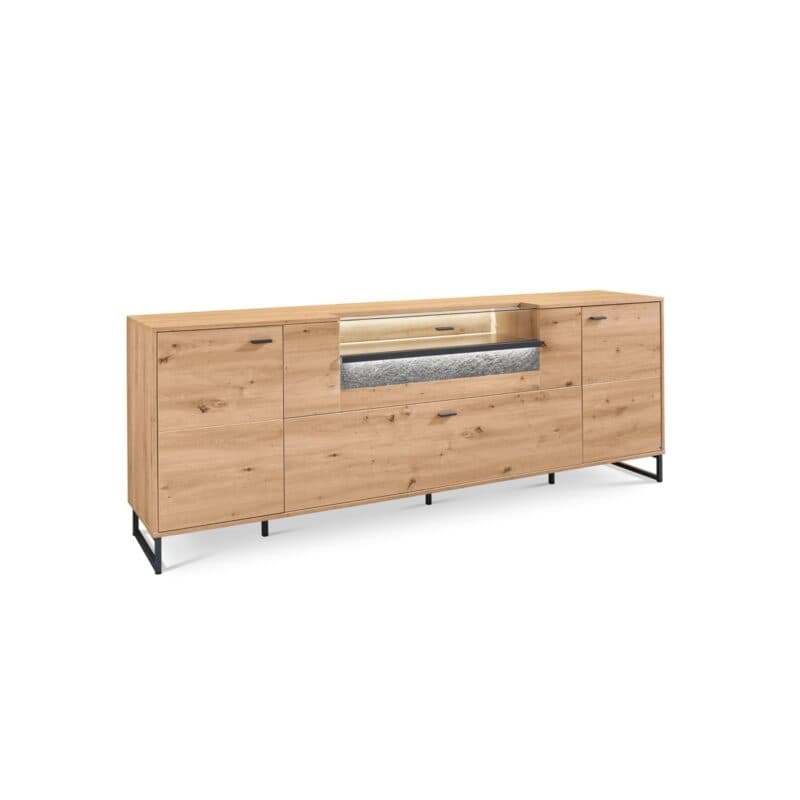 set one by Musterring Deltona Lowboard Type 33 in eiche Artisan Nachbildung - Perspektivansicht
