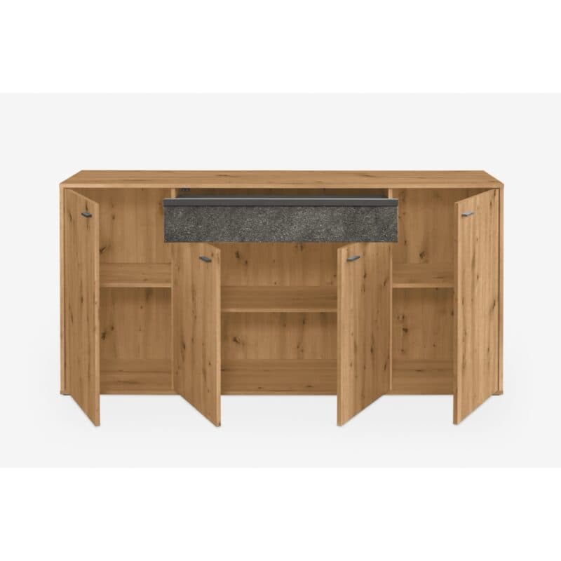 set one by Musterring Deltona Sideboard Type 51 in Eiche Artisan Nachbildung - Frontansicht offen
