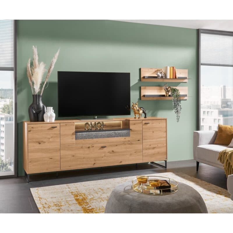 set one by Musterring Deltona Wandboard Type 42 in Eiche Artisan Nachbildung - Breite 100 cm - Wohnbeispiel