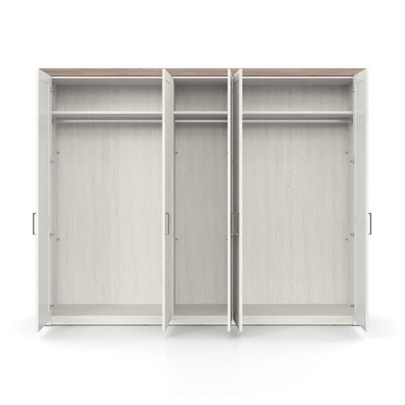 set one by Musterring York-Schlafen Drehtürenschrank mit 5 Türen, in Dekor Pino Aurelio - Komfortmodell, Innenansicht