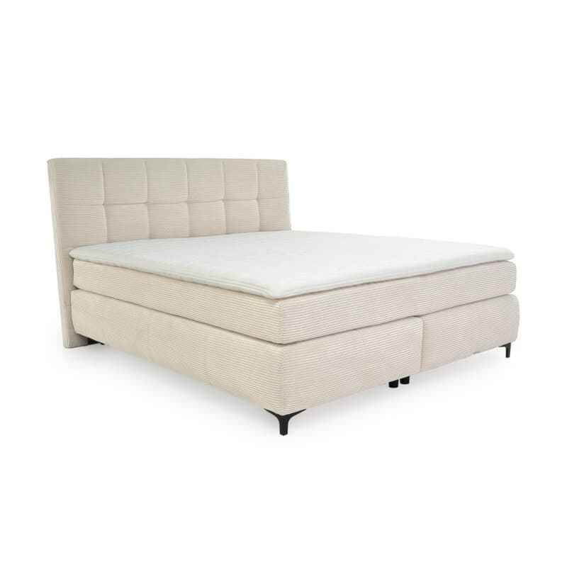 Trendstore Jale Boxspringbett Bezug 426/07 Cord beige in 180 x 200 cm - Perspektivansicht
