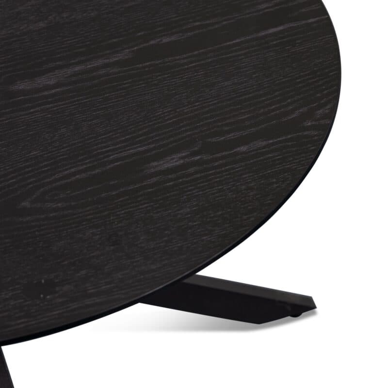 Trendstore Maruan Couchtisch in Esche Nachbildung schwarz mit Gestell Metall in Schwarz - Detail Platte