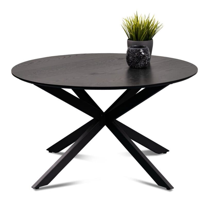 Trendstore Maruan Couchtisch in Esche Nachbildung schwarz mit Gestell Metall in Schwarz