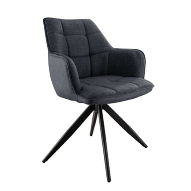 Liadomo London Armlehnstuhl mit zwei Bezügen in Anthrazit - Perspektivansicht