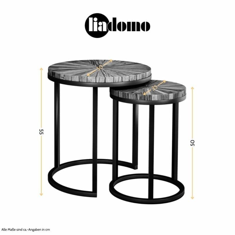 Liadomo Girona Beistelltisch - Maßskizze