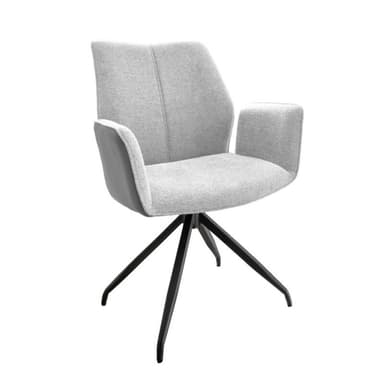 Liadomo Lyon Polsterstuhl mit 2 Bezugsstoffen in Hellgrau