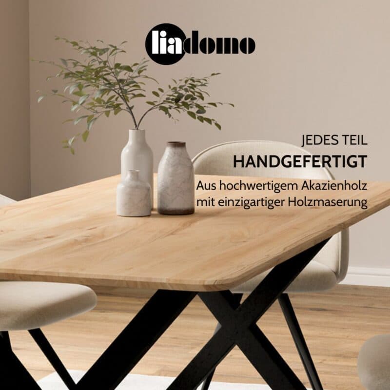 Liadomo Gubio Esstisch USP jedes Teil handgefertigt
