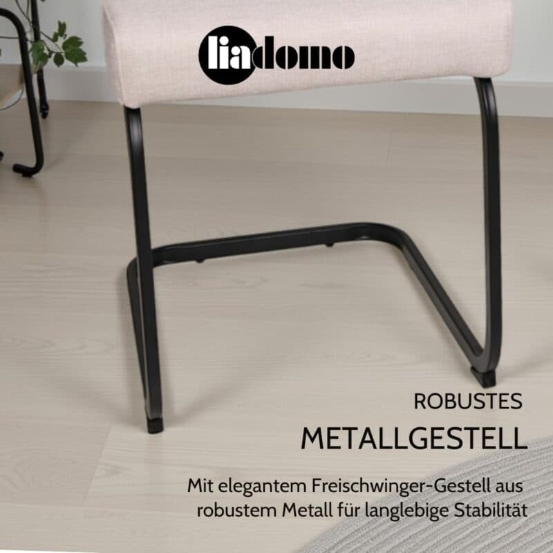Liadmo La Paz Freischwinger robustes Metallgestell