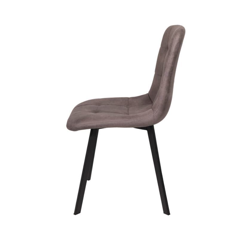 Liadomo Lissabon Polsterstuhl in Bezug Kansas 8010 grau - Seitenansicht