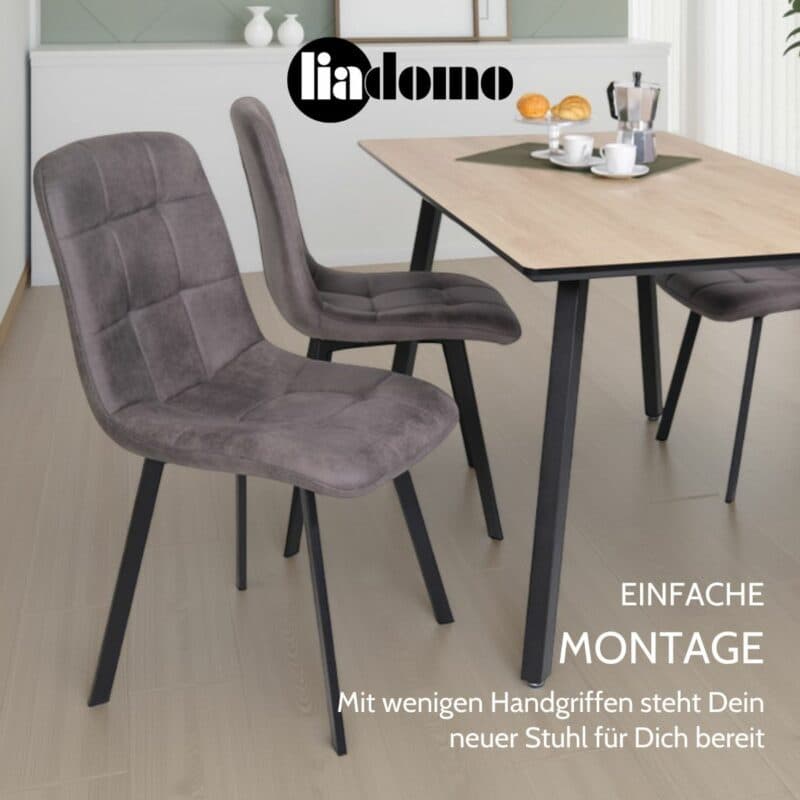Liadomo Lissabon Polsterstuhl einfache Montage