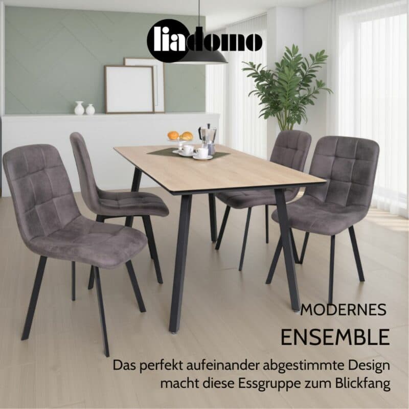 Liadomo Lissabon Essgruppe 5-teilig modernes Ensemble