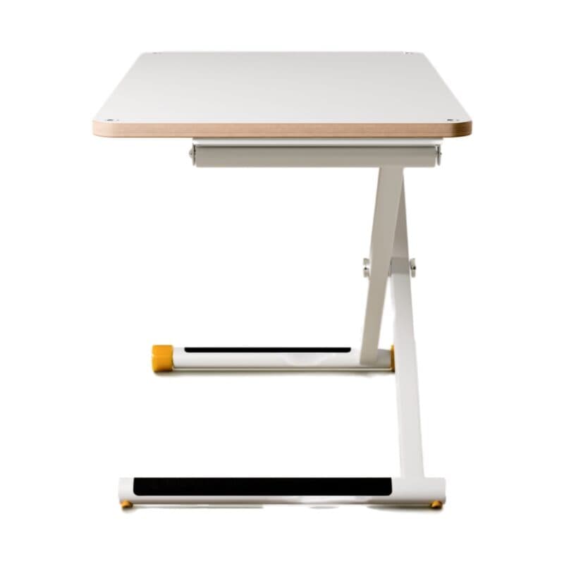 poptop Kinderschreibtisch höhenverstellbar in Weiß - Seitenansicht