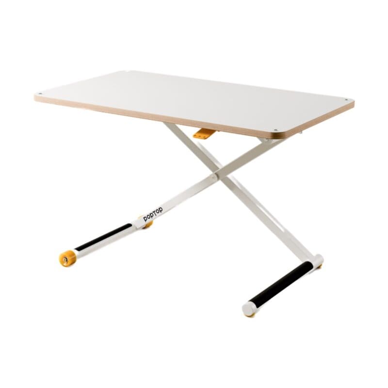 poptop Kinderschreibtisch höhenverstellbar in Weiß - Position oben