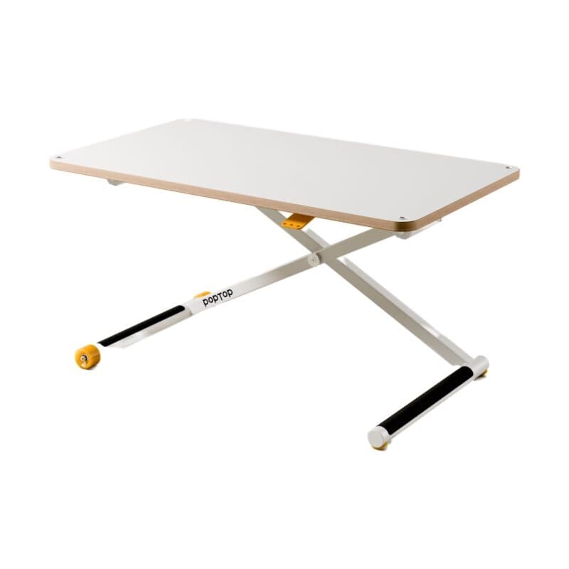 poptop Kinderschreibtisch höhenverstellbar in Weiß - Position mittel