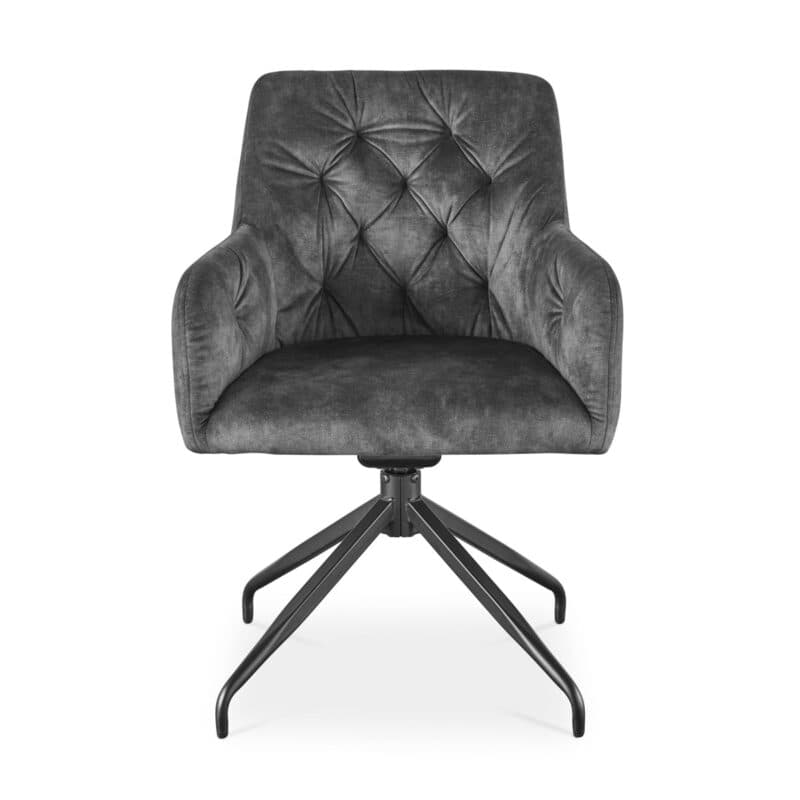 set one by Musterring Yonkers Armlehnstuhl in Bezug PK6015-1 anthrazit - Frontansicht