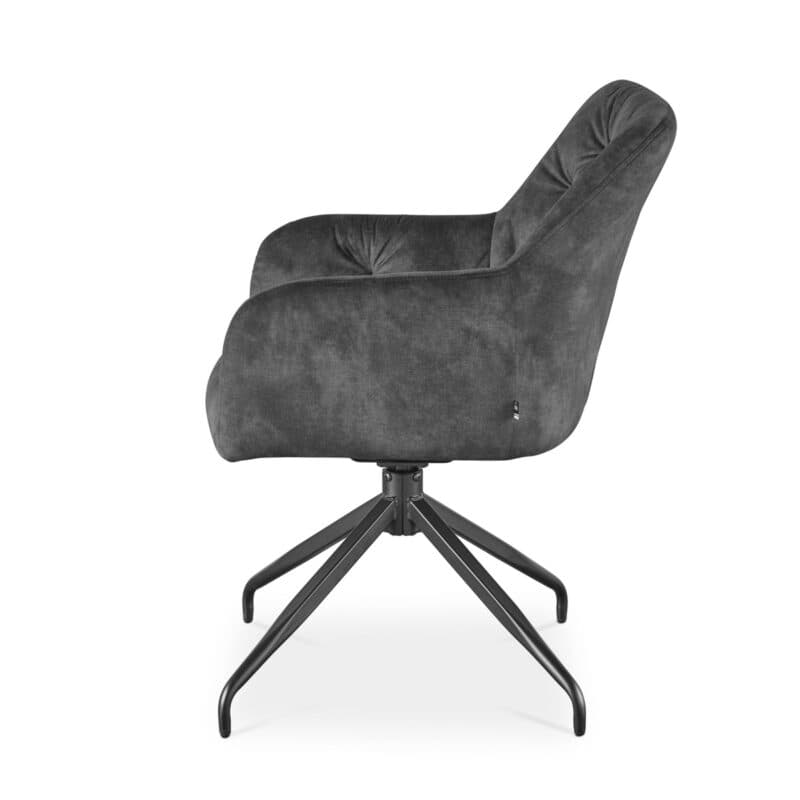 set one by Musterring Yonkers Armlehnstuhl in Bezug PK6015-1 anthrazit - Seitenansicht