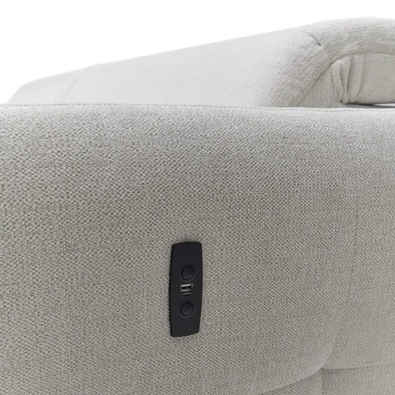 Trendstore Jaimie Ecksofa in Chenille beige – Detail Funktion