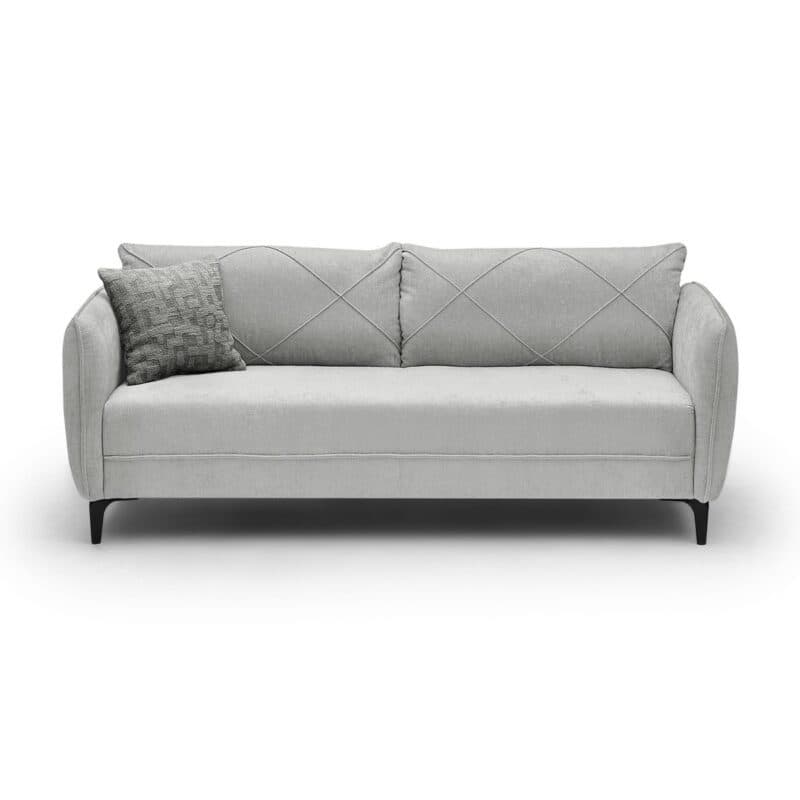 Trendstore Jerina 3-Sitzer Sofa in Chenillebezug hellgrau