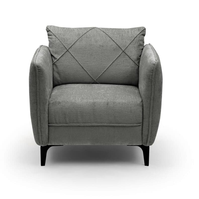 Trendstore Jerina Sessel in Chenillebezug grau