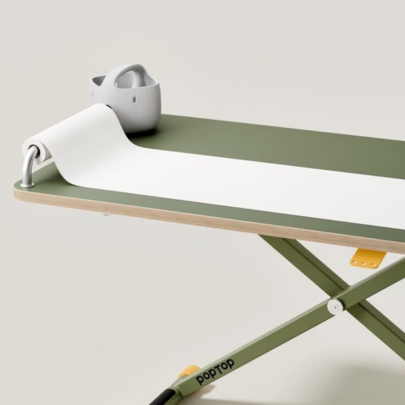 Poptop popsnap Stange für poptop Kinderschreibtisch – mit Papierrolle und Stiftehalter