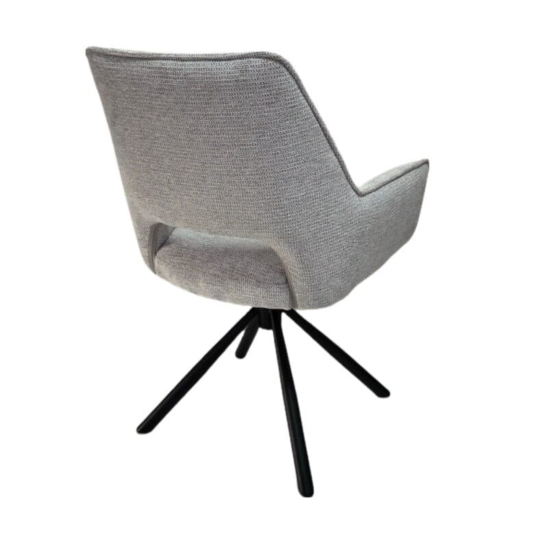 Louming Maresa Armlehnstuhl 2er-Set in Bezug Argon 80 silver - Rückansicht