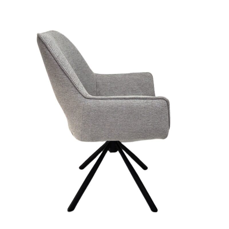 Louming Maresa Armlehnstuhl 2er-Set in Bezug Argon 80 silver - Seitenansicht