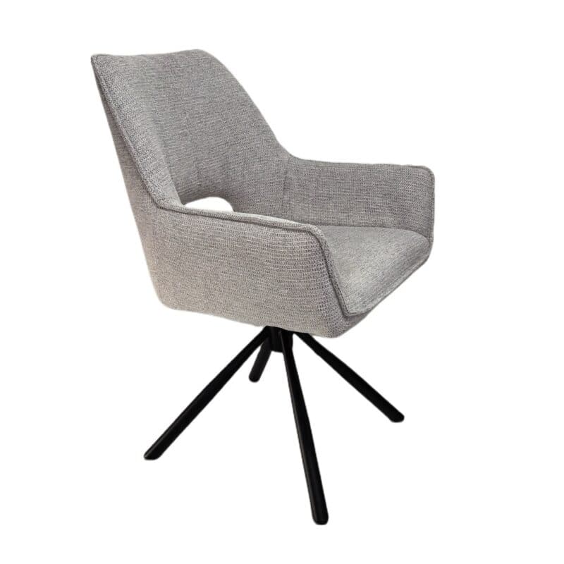 Louming Maresa Armlehnstuhl 2er-Set in Bezug Argon 80 silver - Seitenansicht