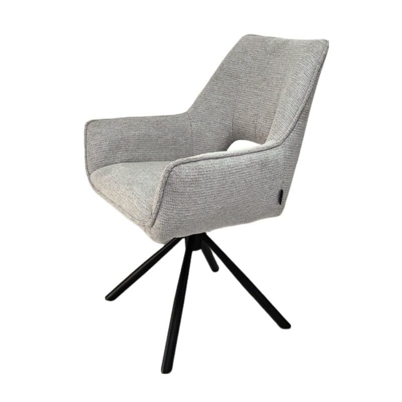 Louming Maresa Armlehnstuhl 2er-Set in Bezug Argon 80 silver - Seitenansicht