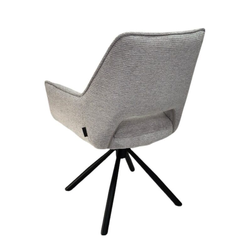 Louming Maresa Armlehnstuhl 2er-Set in Bezug Argon 80 silver - Rückansicht