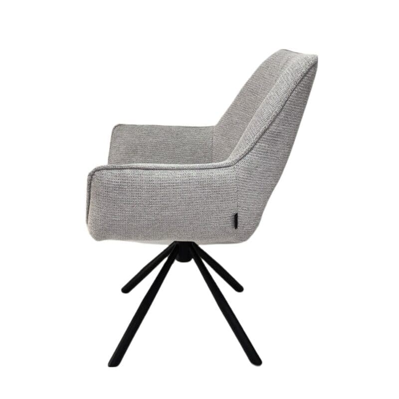 Louming Maresa Armlehnstuhl 2er-Set in Bezug Argon 80 silver - Seitenansicht