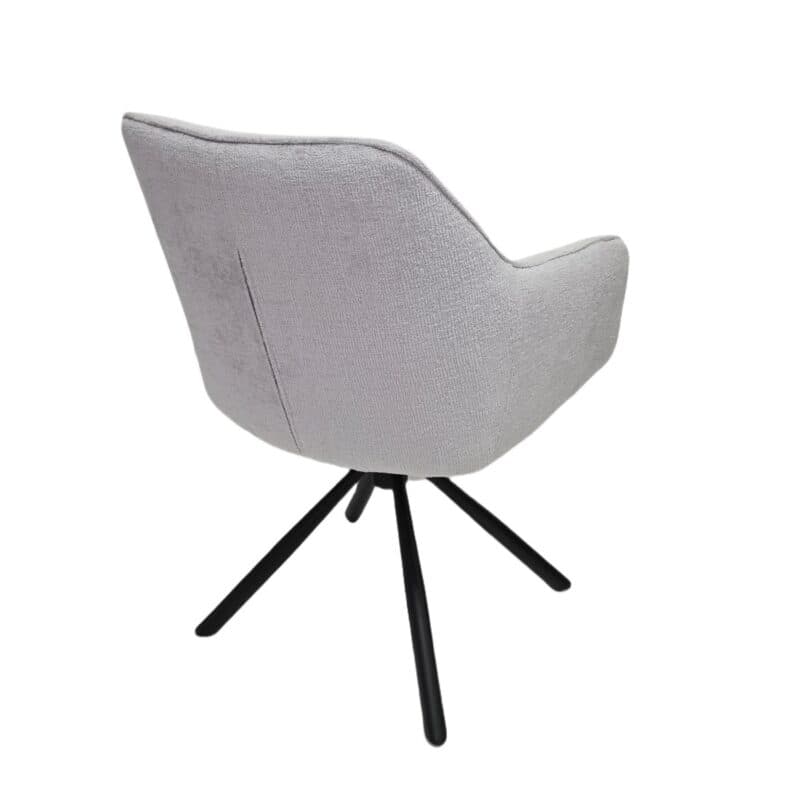 Louming Marle Armlehnstuhl in Bezug Perfect Harmony 80 silver - Rückansicht