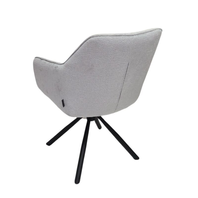 Louming Marle Armlehnstuhl in Bezug Perfect Harmony 80 silver - Rückansicht