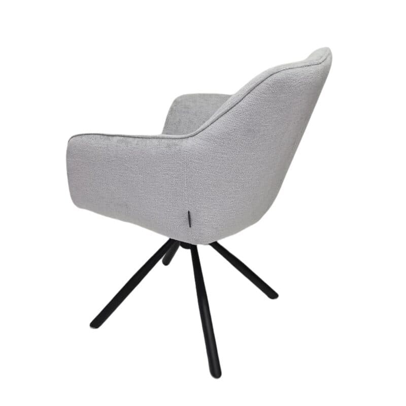 Louming Marle Armlehnstuhl in Bezug Perfect Harmony 80 silver - Seitenansicht