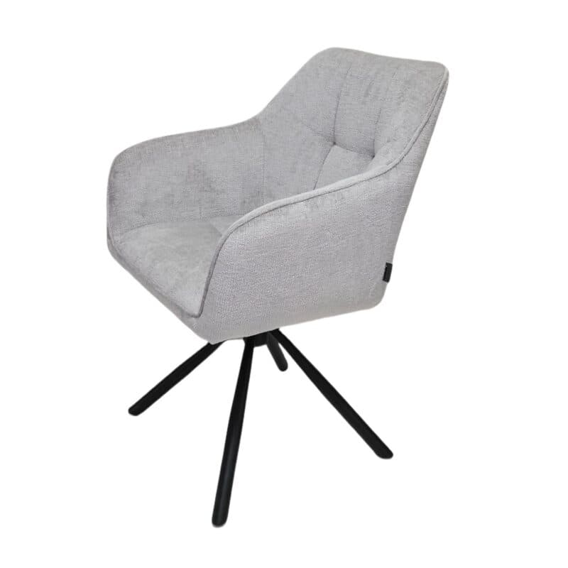 Louming Marle Armlehnstuhl in Bezug Perfect Harmony 80 silver - Perspektivansicht