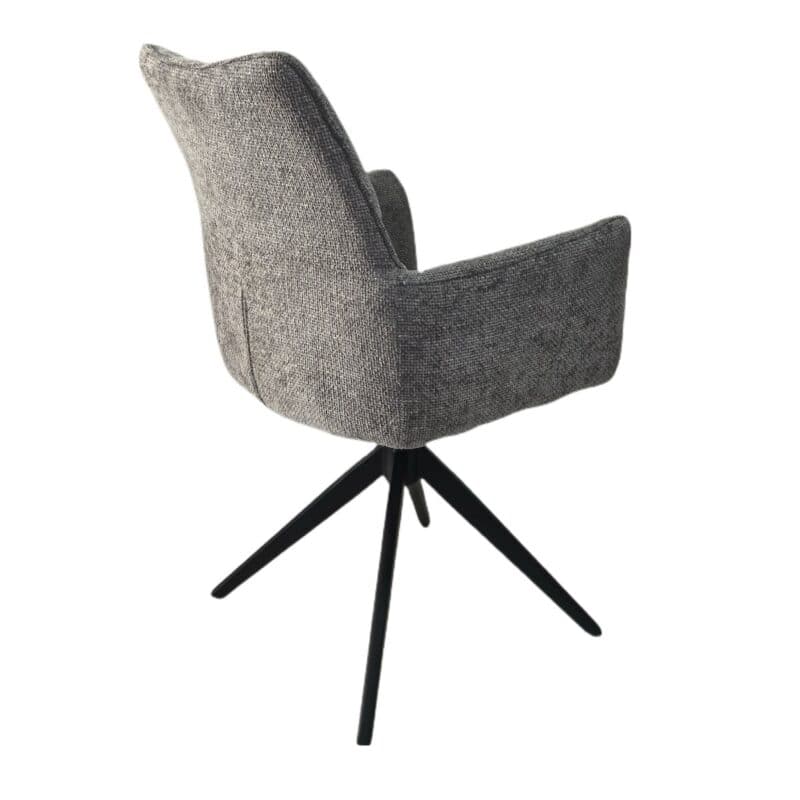 Louming Milena Armlehnstuhl 2er Set in Bezug LB2303-2 silver - Rückansicht