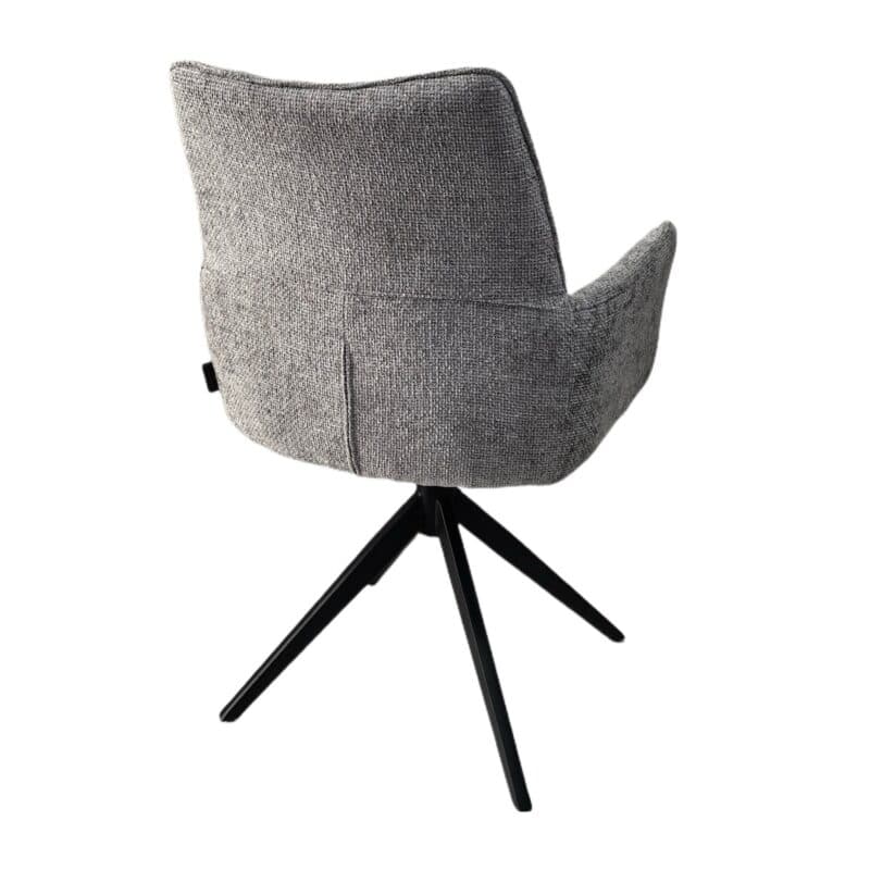 Louming Milena Armlehnstuhl 2er Set in Bezug LB2303-2 silver - Rückansicht