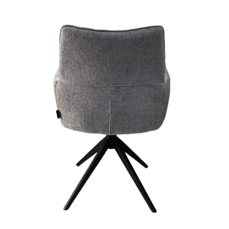 Louming Milena Armlehnstuhl 2er Set in Bezug LB2303-2 silver - Rückansicht