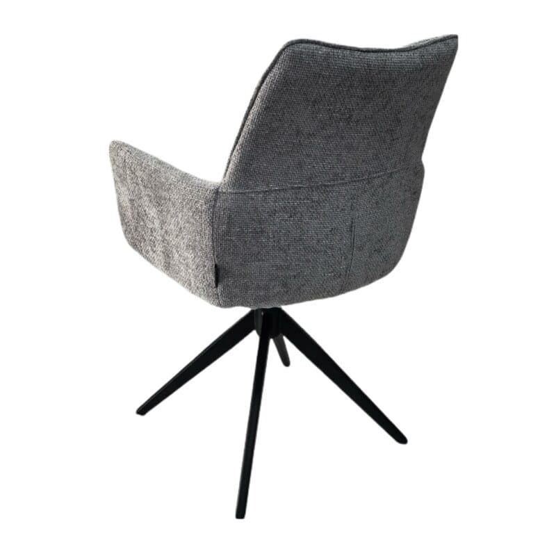 Louming Milena Armlehnstuhl 2er Set in Bezug LB2303-2 silver - Rückansicht