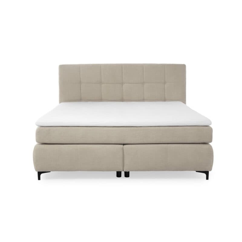 Trendstore Jale Boxspringbett Bezug Microfaser 403/07 beige in 180 x 200 cm - Frontansicht