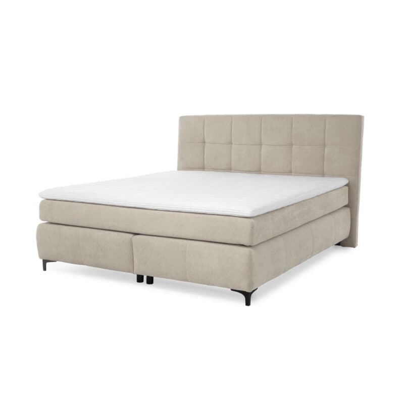 Trendstore Jale Boxspringbett Bezug Microfaser 403/07 beige in 180 x 200 cm - Perspektivansicht