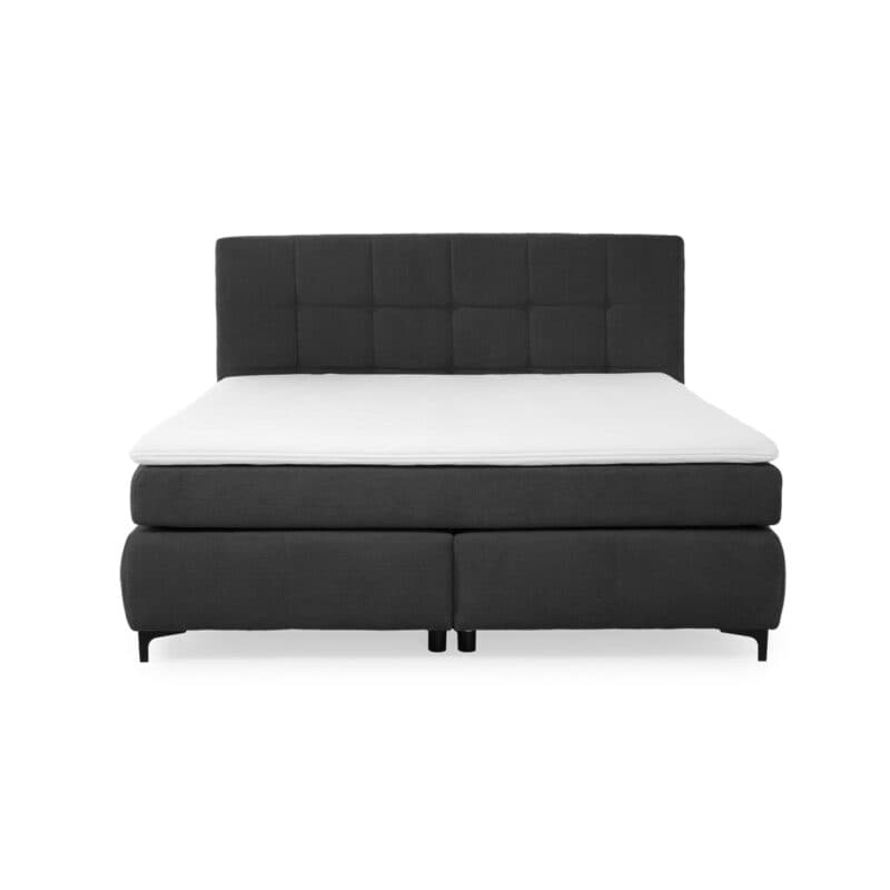 Trendstore Jale Boxspringbett Bezug Microfaser 403/06 schwarz in 180 x 200 cm - Frontansicht