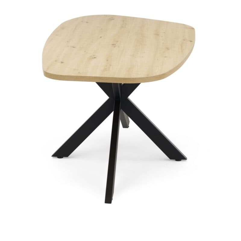 Trendstore Mealla Esstisch mit organisch geformter Platte und Sterngestell – Seitenansicht