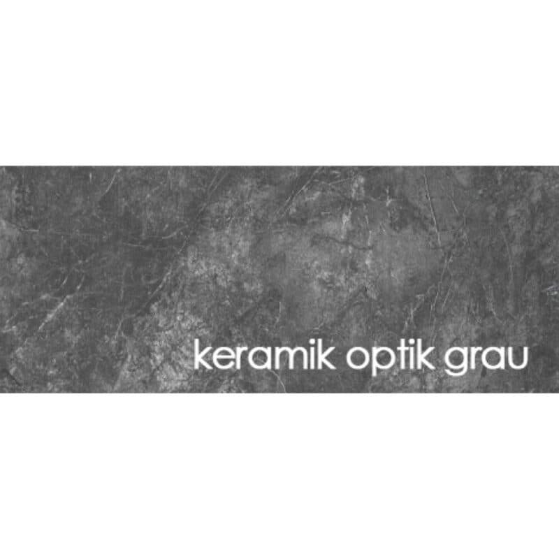 Trendstore Merdan Ausziehtisch mit Platte in Keramikoptik grau – Detail Material Platte