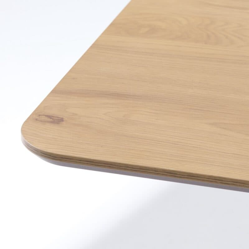 Trendstore Unnea Esstisch in Eiche Nachbildung mit Sterngestell aus Metall in schwarz - Detailbild Platte