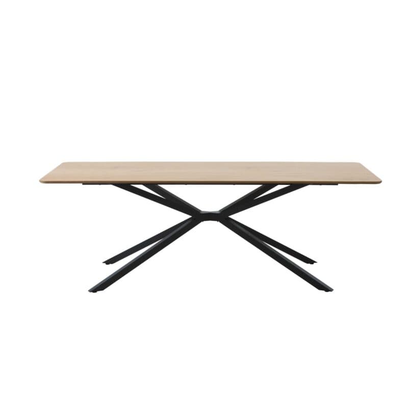 Trendstore Unnea Esstisch in Eiche Nachbildung mit Sterngestell aus Metall in schwarz