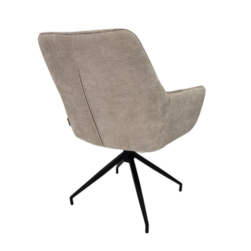 Louming Maybel Schalenstuhl 2er Set Bezug innen Textilgewebe LB2303-07 außen Textilgewebe LB3122-3 Latte Macchiato - Rückansicht