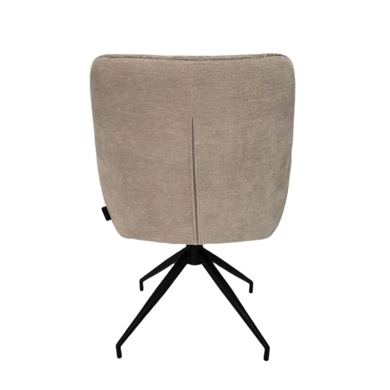 Louming Maybel Schalenstuhl 2er Set Bezug innen Textilgewebe LB2303-07 außen Textilgewebe LB3122-3 Latte Macchiato - Rückansicht