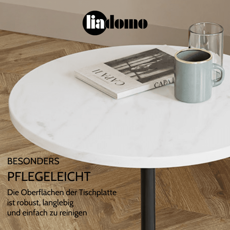 Liadomo Goro Beistelltisch aus Marmor USP besonders pflegeleicht