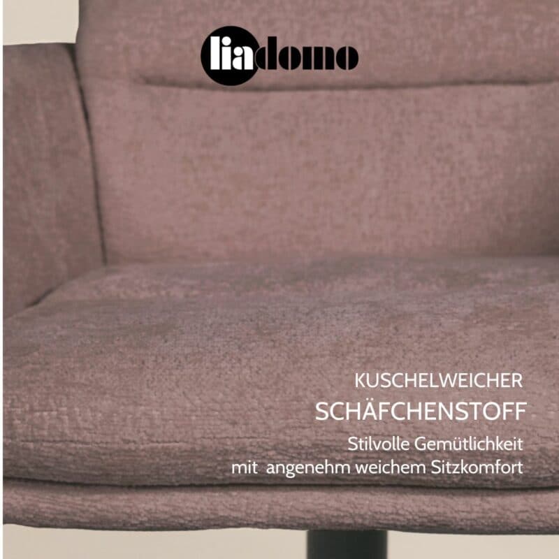 Liadomo Lorient Armlehnstuhl USP kuschelweicher Schäfchenstoff