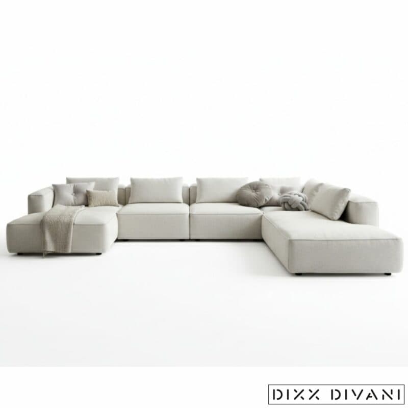 Dixx Divani Six Wohnlandschaft Ottomane rechts - Frontansicht